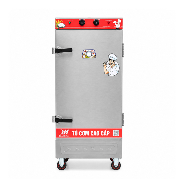Tủ cơm công nghiệp điện 12 khay inox 304 TC12DL-VN