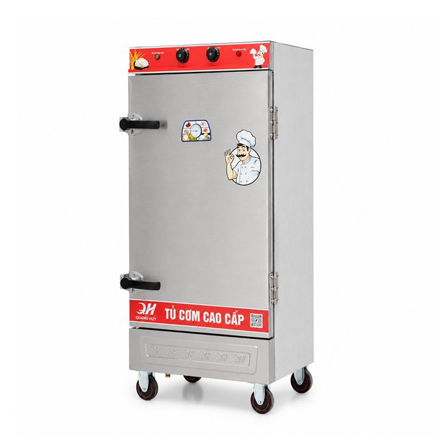 Tủ cơm công nghiệp điện 12 khay inox 304 TC12DL-VN