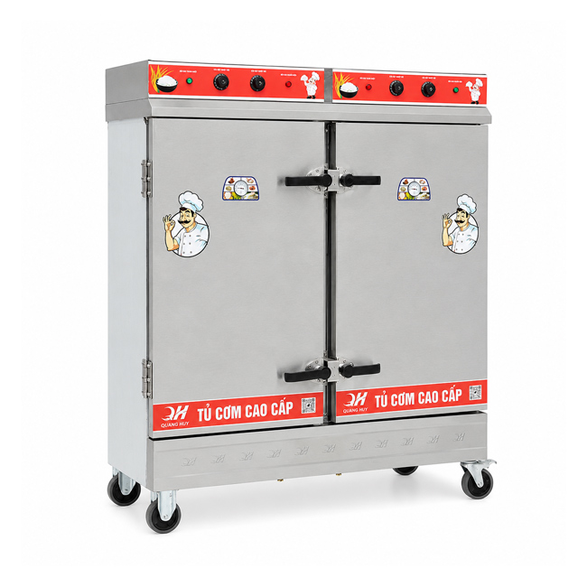 Tủ cơm công nghiệp điện 24 khay inox 304 TC24DL-VN