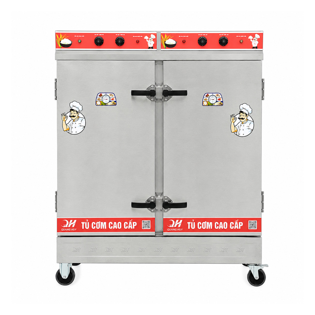 Tủ cơm công nghiệp điện 24 khay inox 304 TC24DL-VN