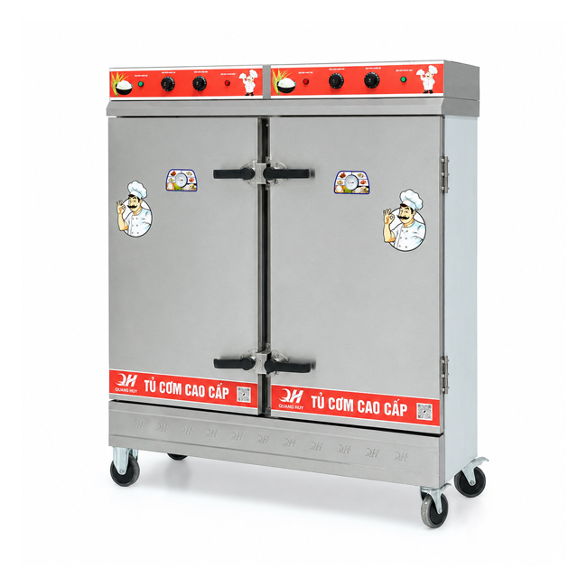 Tủ cơm công nghiệp điện 24 khay inox 304 TC24DL-VN