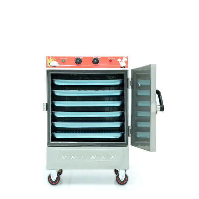 Tủ cơm công nghiệp điện 6 khay inox 304 TC6DL-VN
