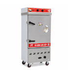 Tủ cơm công nghiệp điện gas 10 khay inox 201 TC10DGL-NK