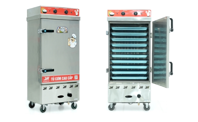 Ưu điểm nổi bật của Tủ cơm công nghiệp 10 khay điện gas