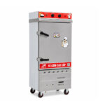 Tủ cơm công nghiệp điện gas 10 khay inox 304 TC10DGL-VN