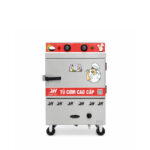 Tủ cơm công nghiệp điện gas 4 khay inox 201 TC4DGL-NK