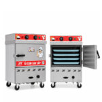 Tủ cơm công nghiệp điện gas 4 khay inox 201 TC4DGL-NK