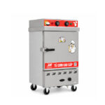 Tủ cơm công nghiệp điện gas 6 khay inox 201 TC6DGL-NK