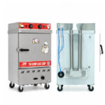 Tủ cơm công nghiệp điện gas 6 khay inox 201 TC6DGL-NK