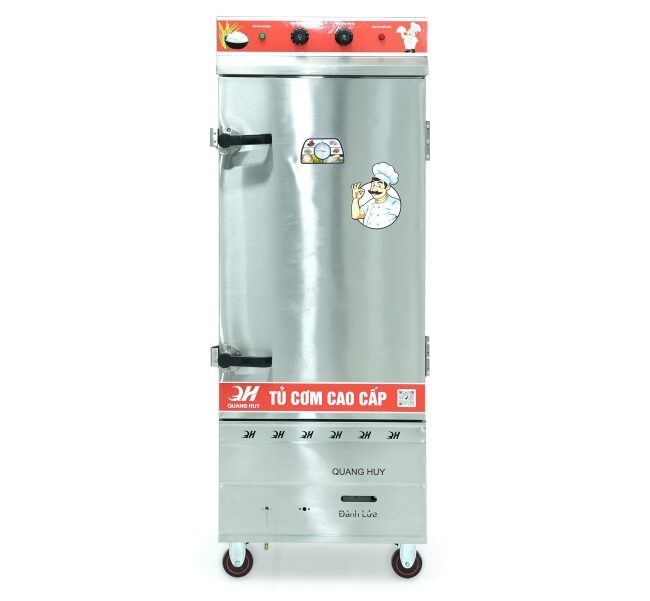 Tủ nấu cơm 12 khay điện gas