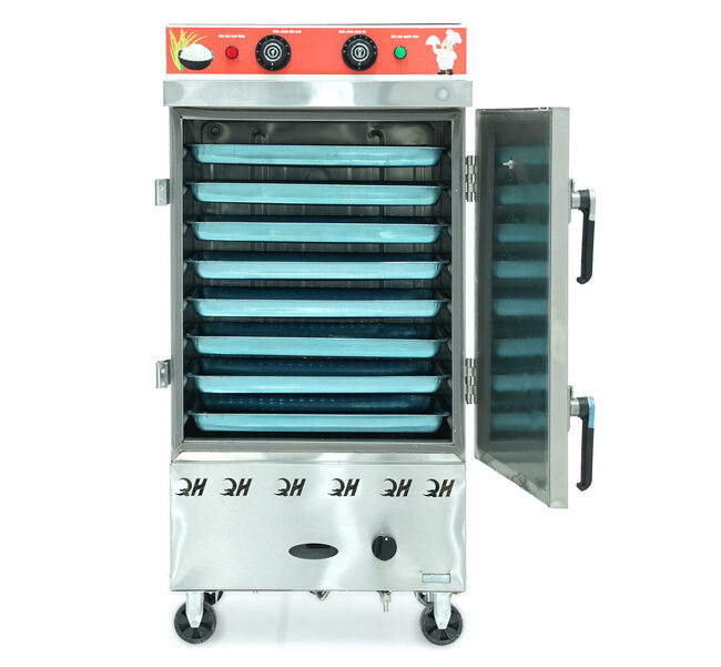 Tủ nấu cơm 8 khay kết hợp gas