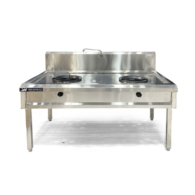 Bếp Á 2 họng 1500x800mm inox 304 BA2H1.5M-VN