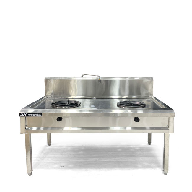 Bếp Á 2 họng 1500x800mm inox 304 BA2H1.5M-VN