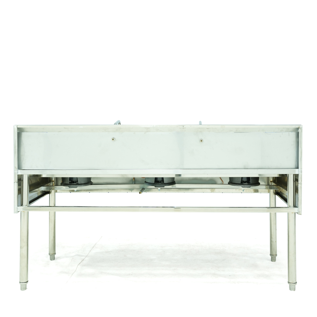 Bếp Á 3 họng 2000x800mm inox 304 BA3H2M-VN