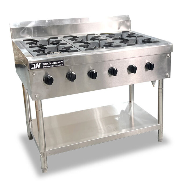 Bếp Âu 6 họng gas 980x710mm inox 201 BÂ6H-VN