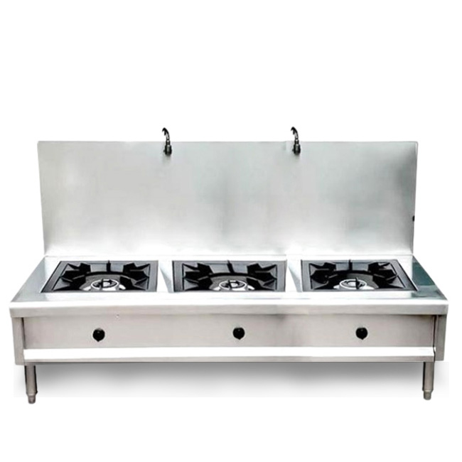 Bếp hầm 3 họng gas 1800x750mm inox 304 BHG3-VN