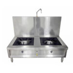 Bếp hầm 2 họng gas 1200x750mm inox 304 BHG2-VN