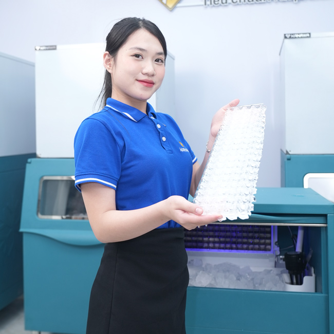 Máy Làm Đá Viên 368kg có Chất lượng đá đồng đều