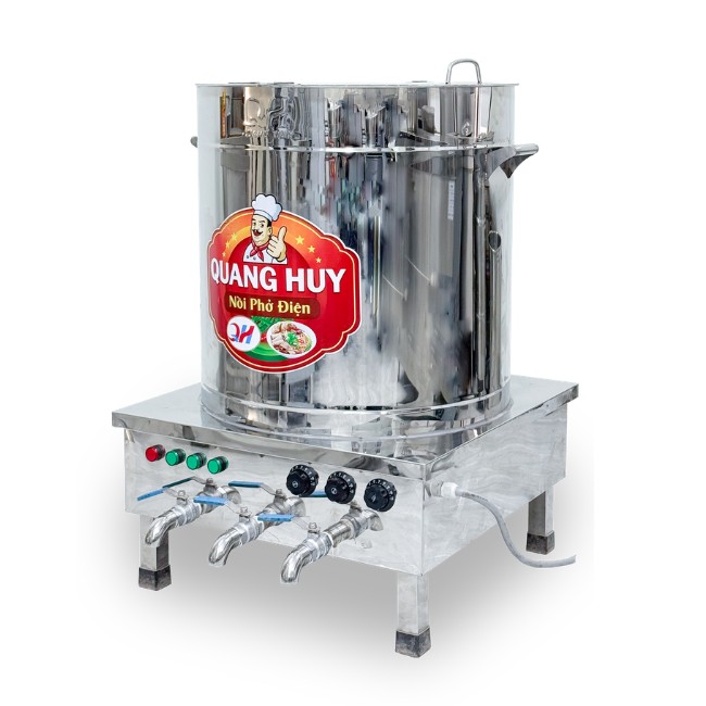 Nồi nấu phở điện 3 ngăn 120L đáp ứng nhu cầu nấu liên tục trong ngày