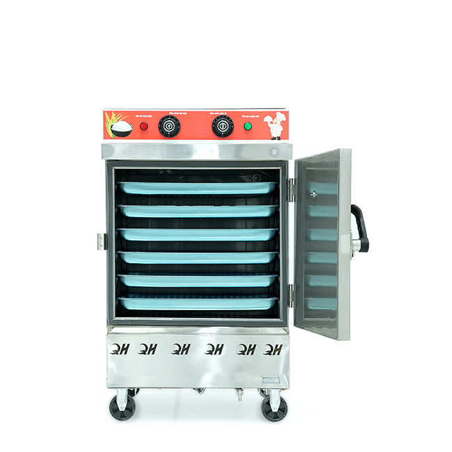 Tủ cơm công nghiệp điện 6 khay inox 201 TC6DL-NK