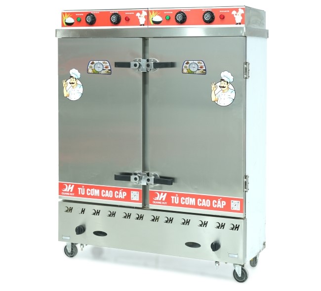 Tủ cơm 24 khay điện kết hợp gas