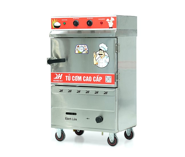 Tủ cơm 4 khay điện gas kết hợp