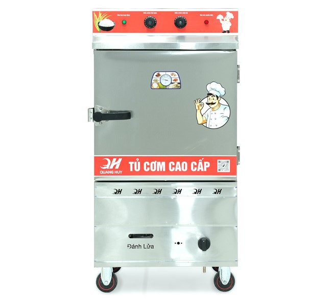 Tủ cơm 6 khay điện kết hợp gas