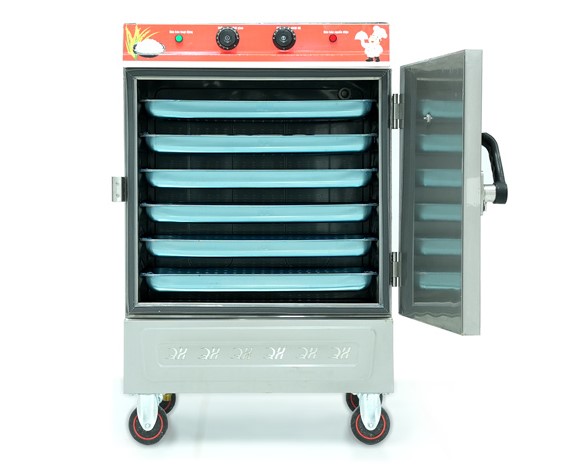 Tủ cơm c&ocirc;ng nghiệp điện 6 khay inox 201