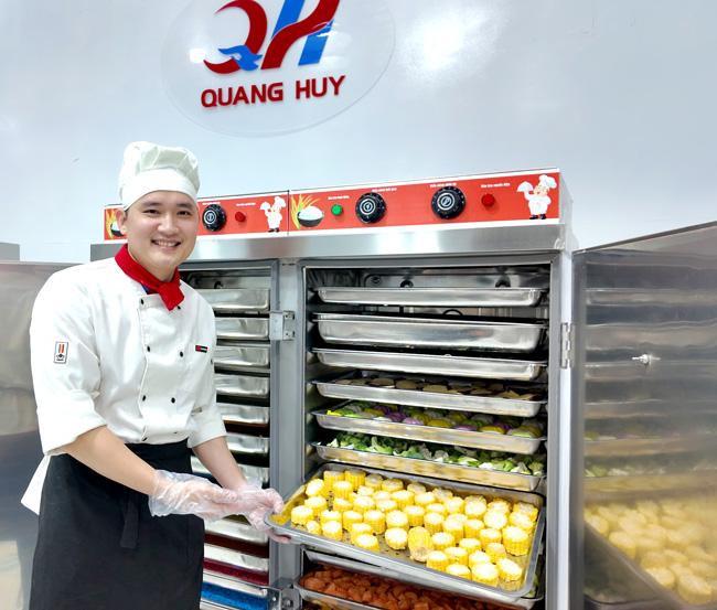 Tủ cơm c&ocirc;ng nghiệp inox 201