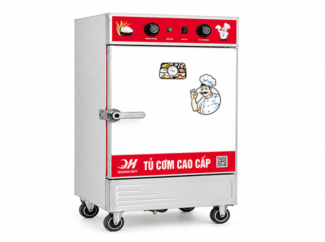 Tủ nấu cơm 6 khay điện inox 201