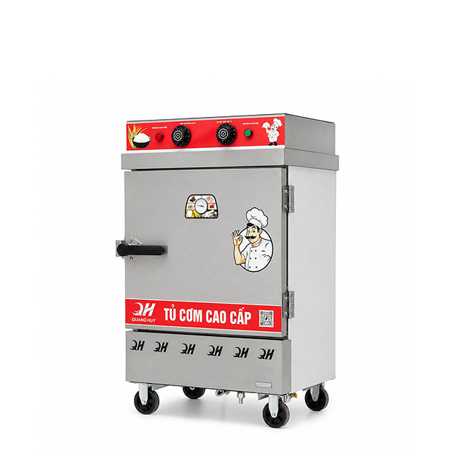 Tủ cơm công nghiệp điện 6 khay inox 304 TC6DL-VN