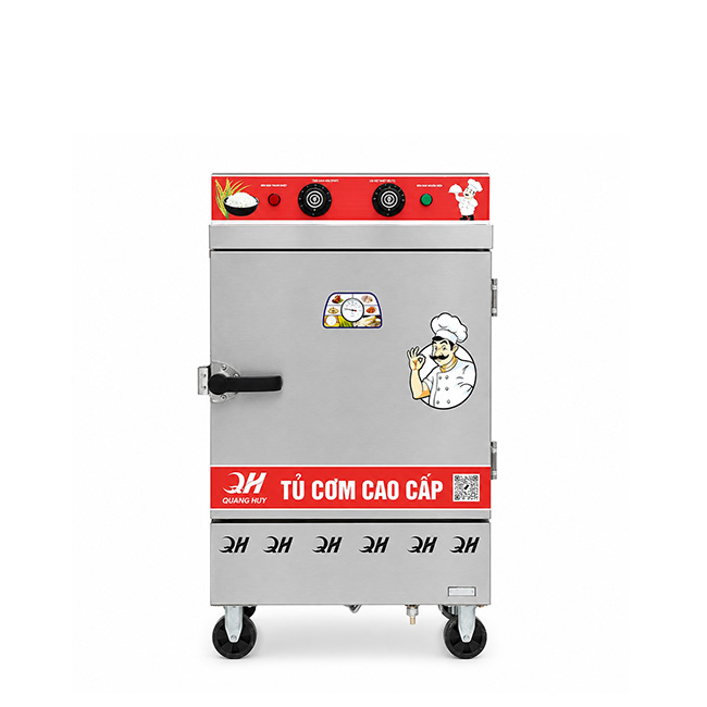 Tủ cơm công nghiệp điện 6 khay inox 304 TC6DL-VN