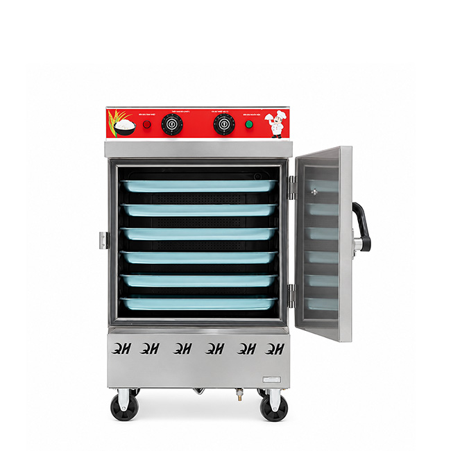 Tủ cơm công nghiệp điện 6 khay inox 304 TC6DL-VN