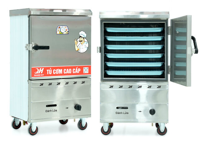 Tủ nấu cơm 6 khay gas