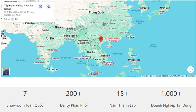 Hệ thống phân phối của Hải Âu Group
