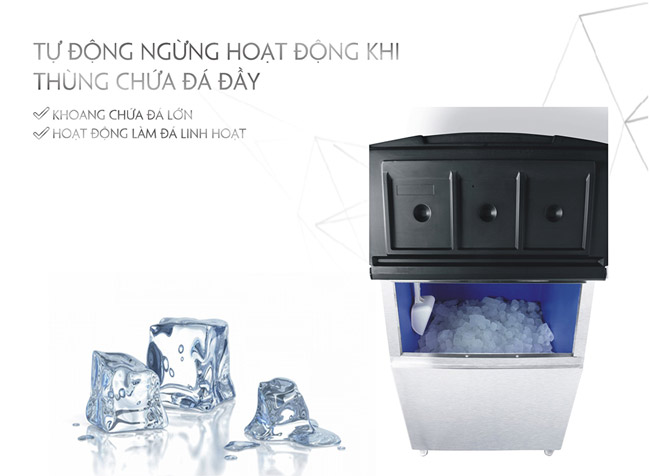 Máy đá viên Hải Âu tự ngắt khi đá đầy