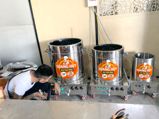 Bộ 3 nồi nấu phở cho cơ sở kinh doanh