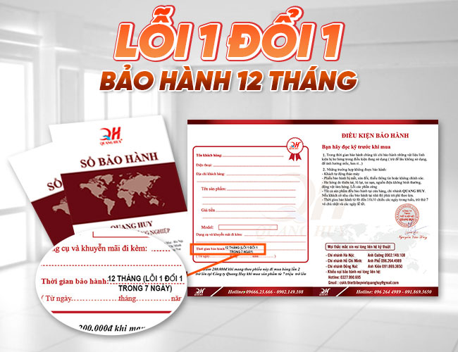 Chế độ bảo hành nồi nấu phở điện Quang Huy