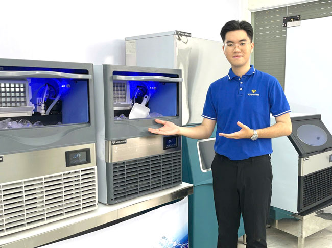 Máy làm đá viên uống bia