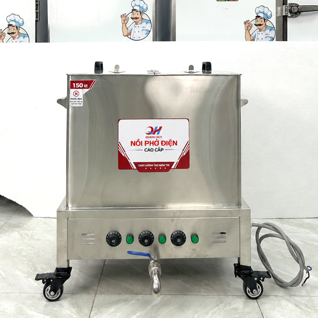 Mua nồi vuông nấu phở điện 150L tại Quang Huy Plaza
