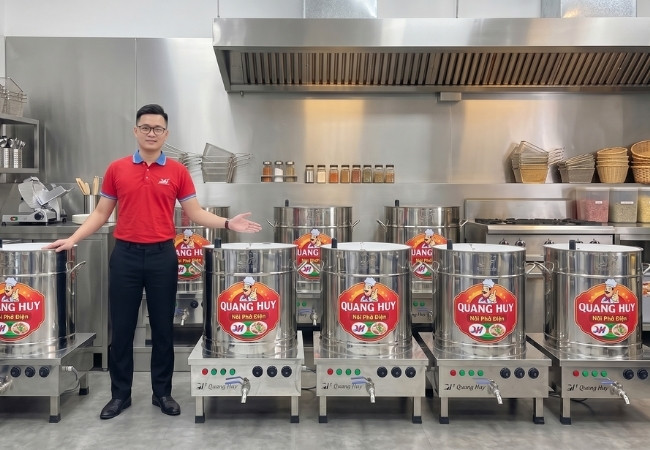 Nồi nấu phở điện 150L không khói bụi, sạch sẽ