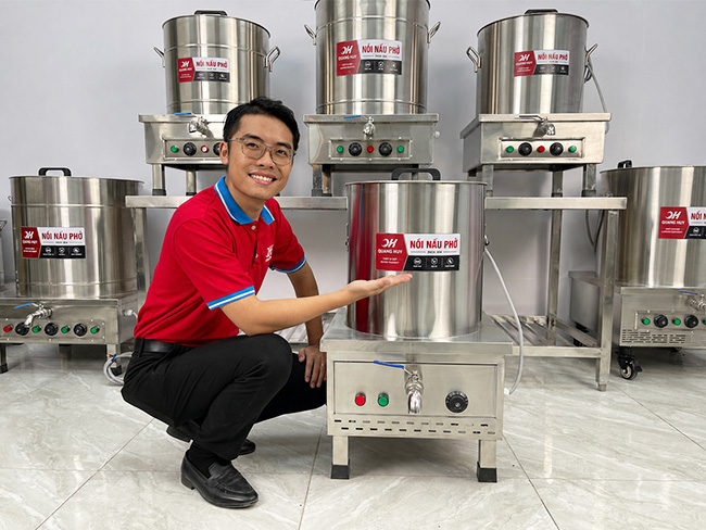 Nồi nấu phở điện 25L inox 304 phù hợp với nhiều quy mô