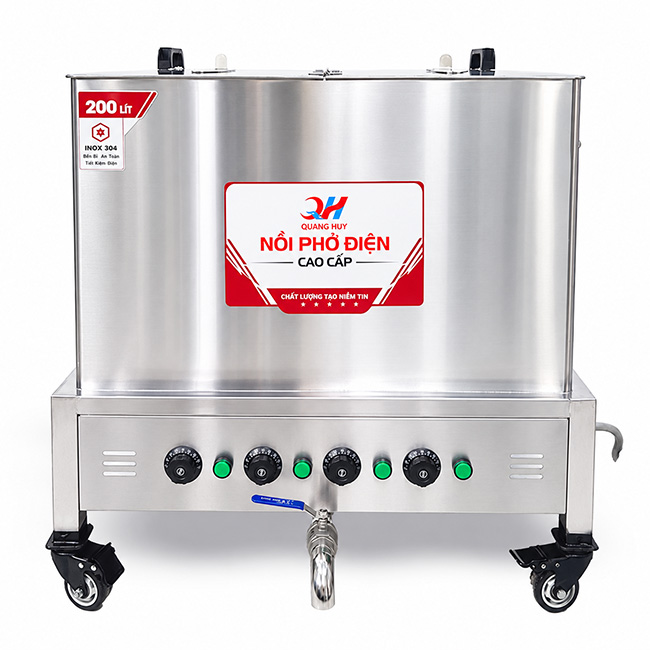 Nồi nấu phở điện vuông 200L