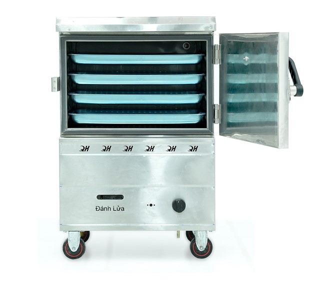 Tủ nấu cơm bằng gas 4 khay
