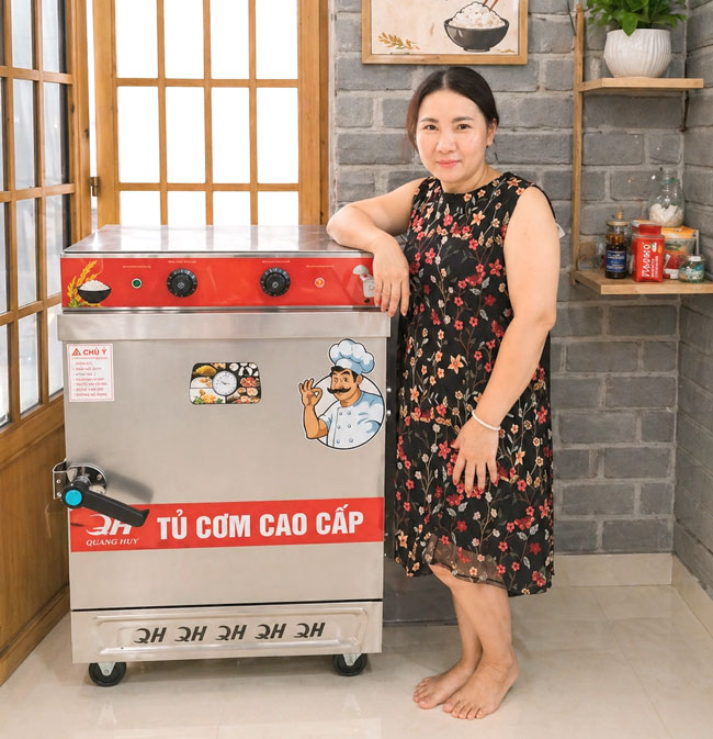 Tủ cơm 6 khay đa năng, tiện lợi