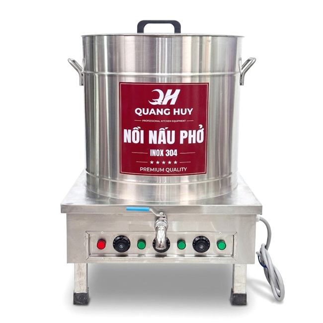 Van xả đáy nồi nấu phở điện 120L inox 304