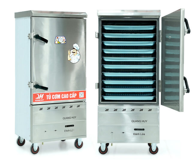 Tủ nấu cơm 10 khay dùng gas