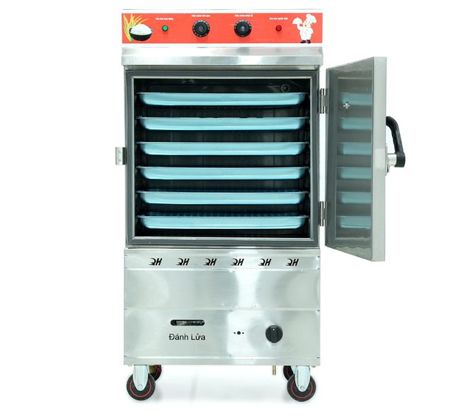 Tủ nấu cơm điện gas 6 khay