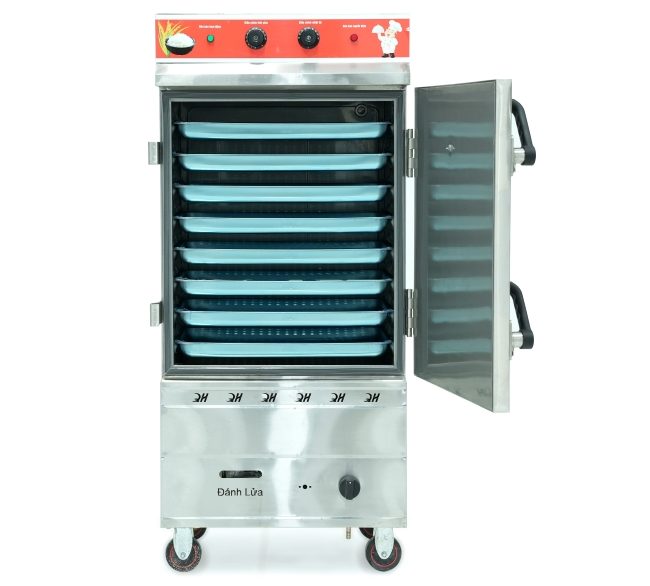 Tủ nấu cơm điện gas 8 khay