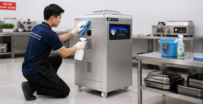 Hướng dẫn vệ sinh máy hút chân không công nghiệp đơn giản
